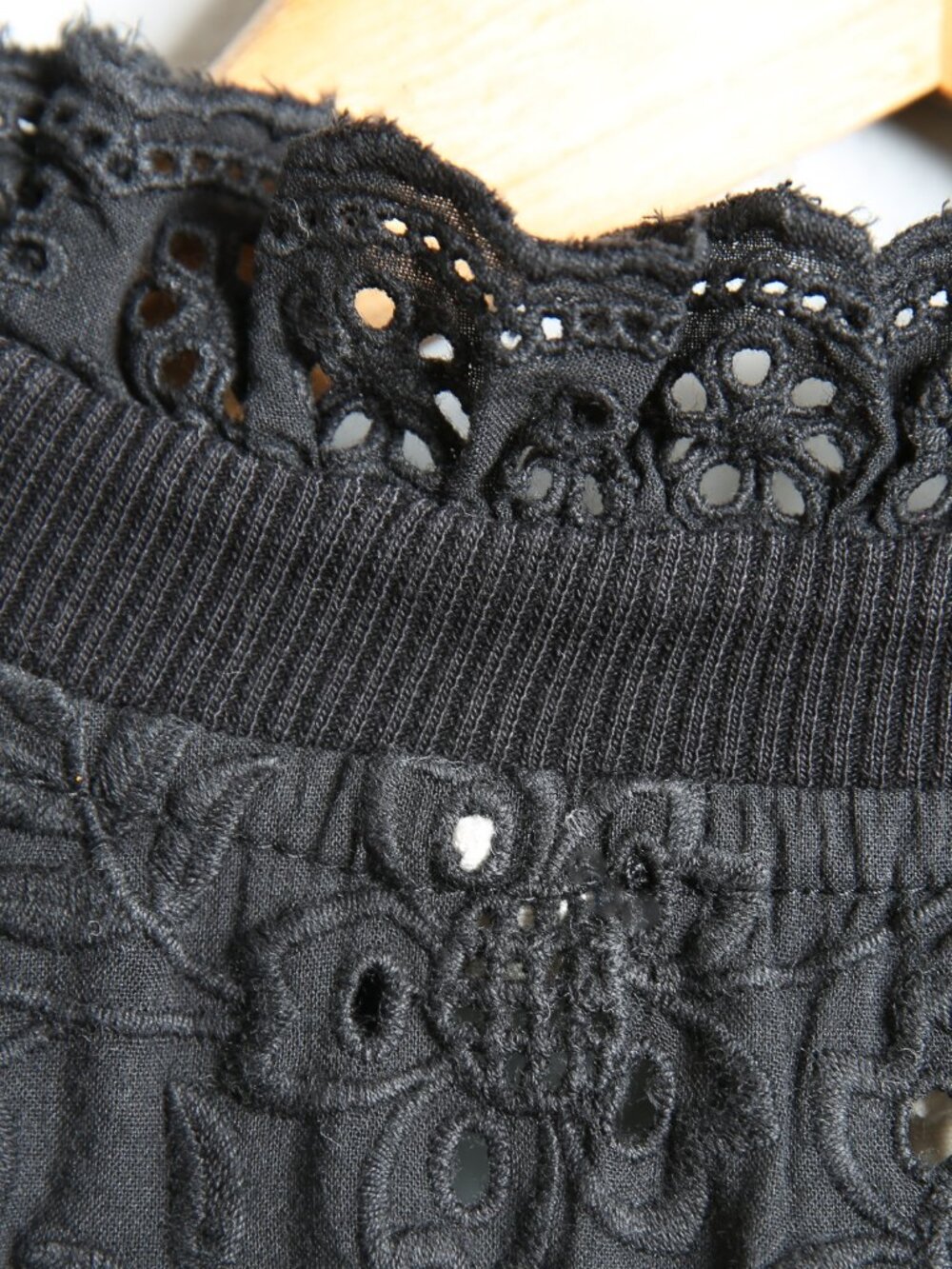 FOREVER THAT GIRL for ANTHROPOLOGIE Eyelet French Terry Sweatshirt - Picture 10 of 10
